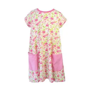 Pink Floral Print Jersey Dress