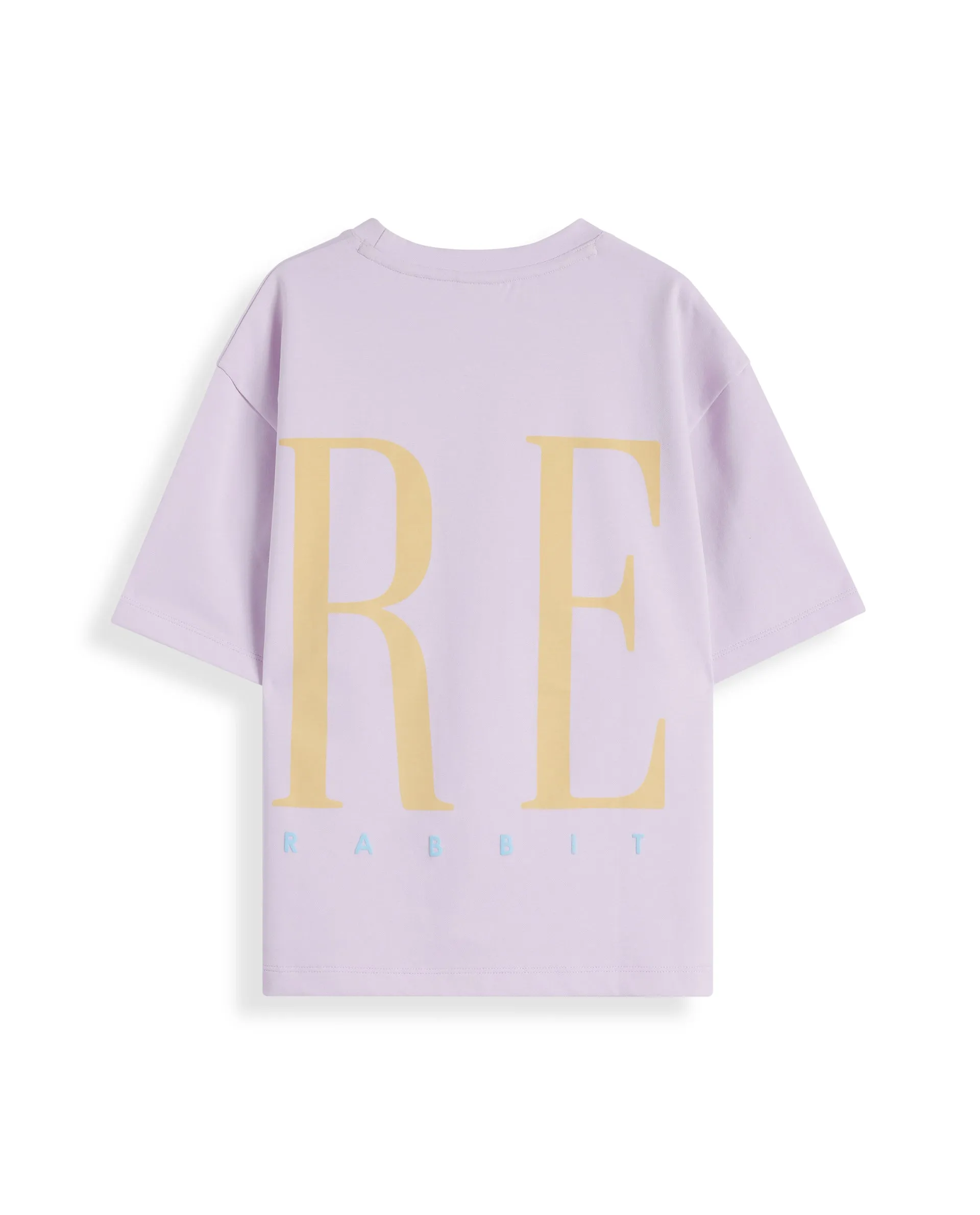 Rare Ones Kids Kin Purple Cotton Half Sleeves Crew Neck Oversized Fit Graphic Print T-Shirt