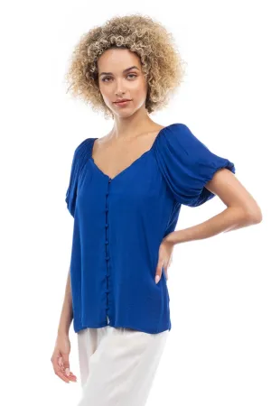 Sapphire Scalloped Blouse