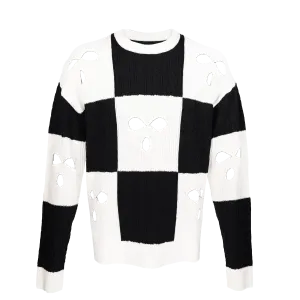 SKI MASK CHECKERED SWEATER