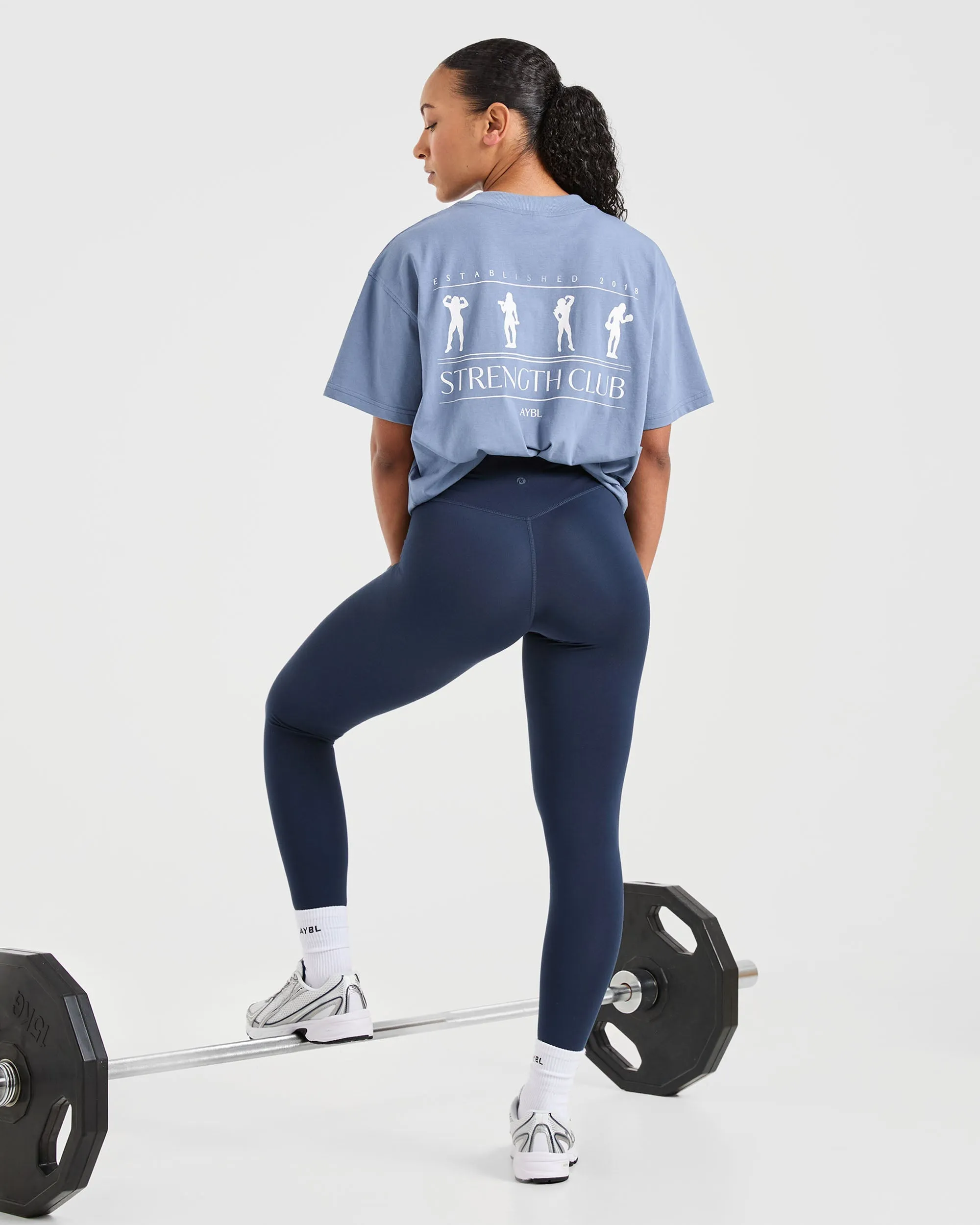 Strength Club Oversized T Shirt - Blue