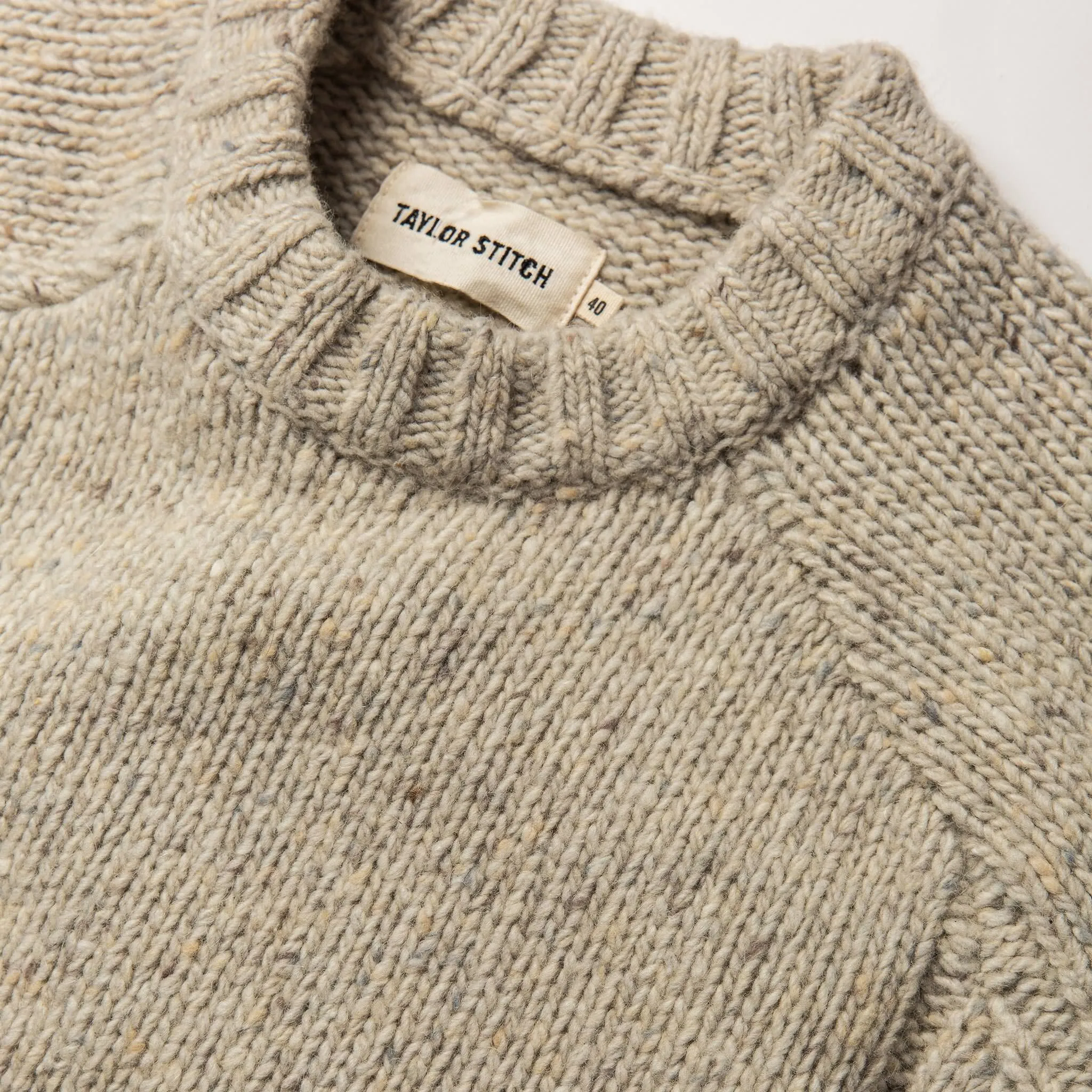 The Topside Sweater in Natural Cable Knit