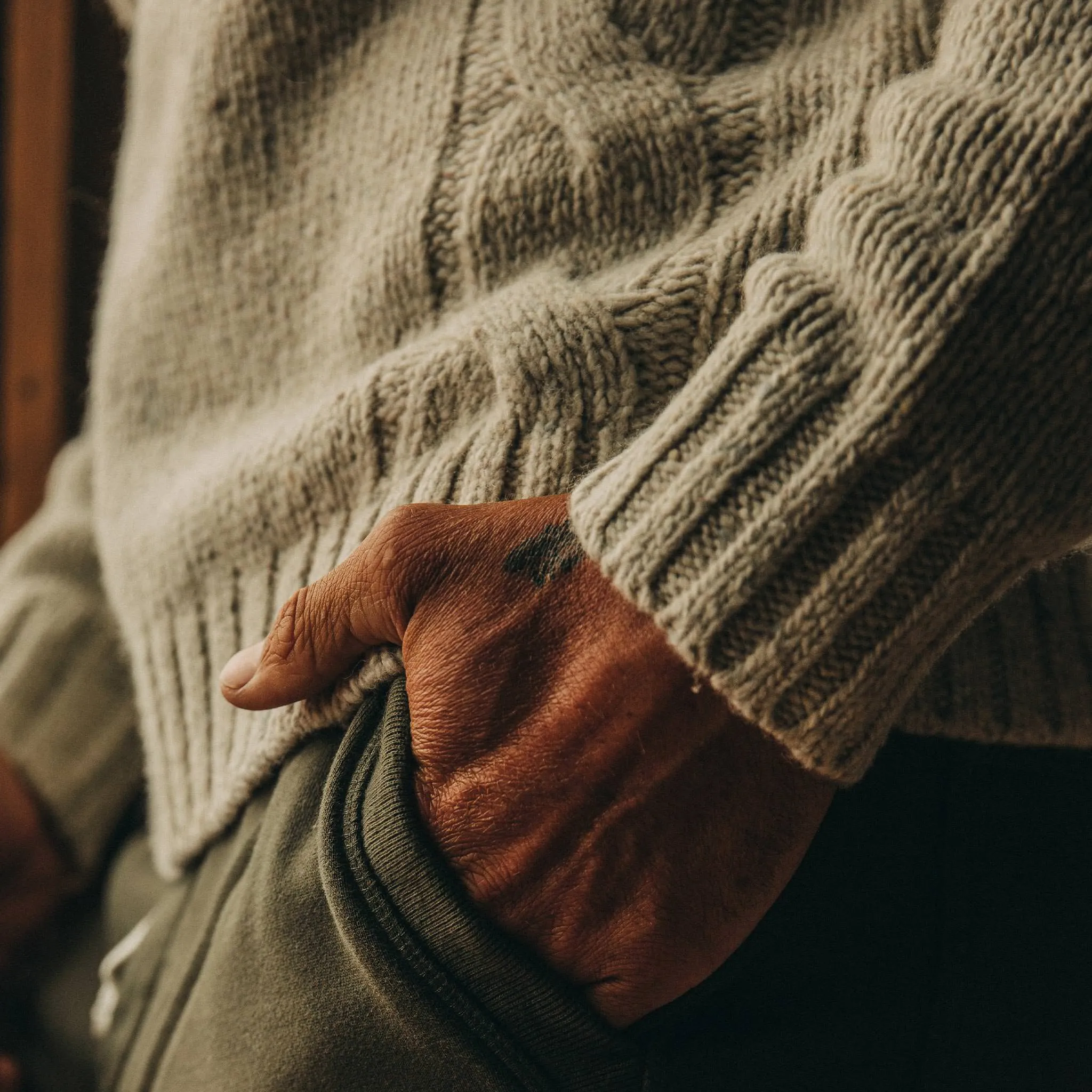 The Topside Sweater in Natural Cable Knit