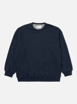 Universal Works Navy Wool Knit Loose Sweatshirt