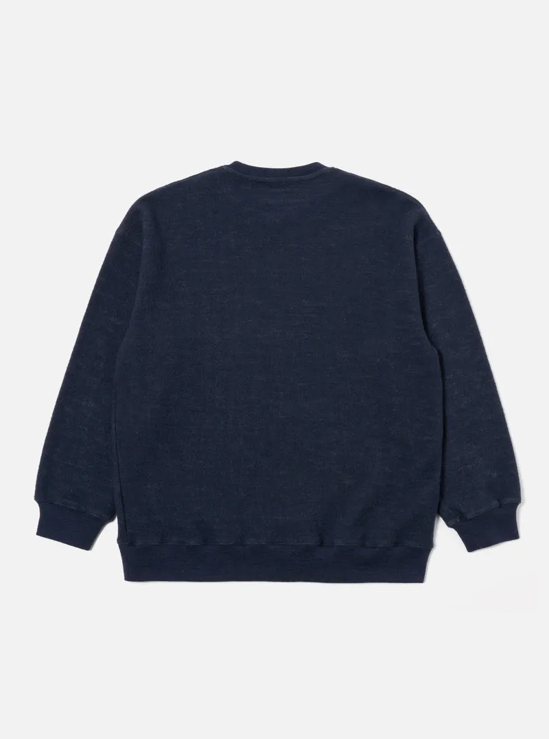 Universal Works Navy Wool Knit Loose Sweatshirt