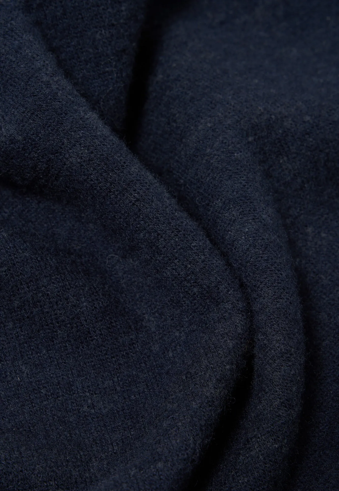 Universal Works Navy Wool Knit Loose Sweatshirt
