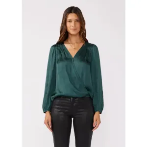 V-Neck Raglan Sleeve Top - Teal