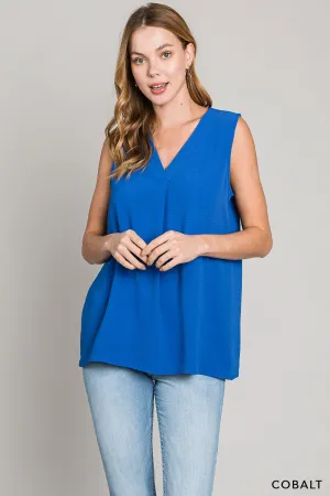 V-Neck Sleeveless Blouse - Final Sale