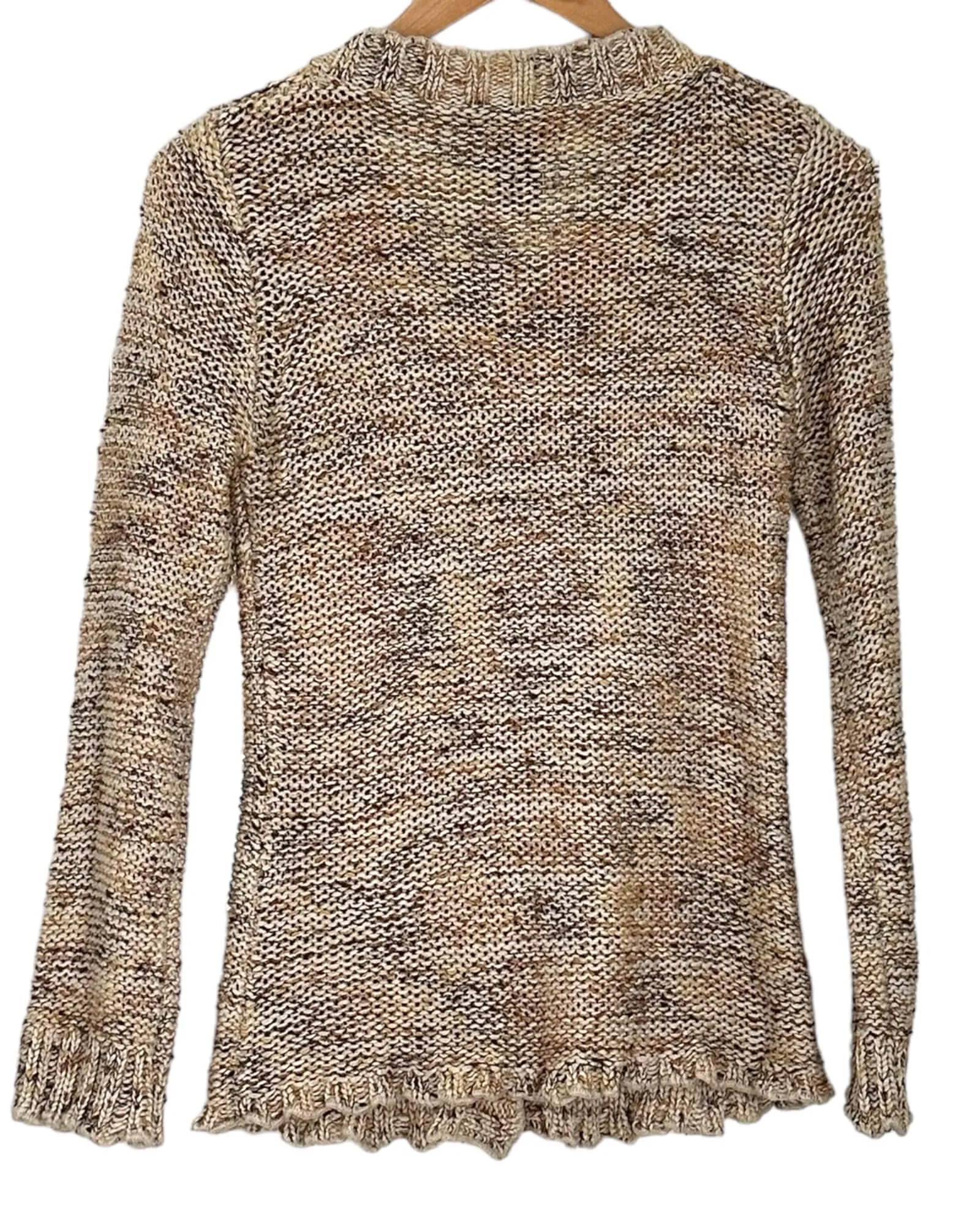 Warm Autumn Marle Brown Open Knit Cardigan Sweater