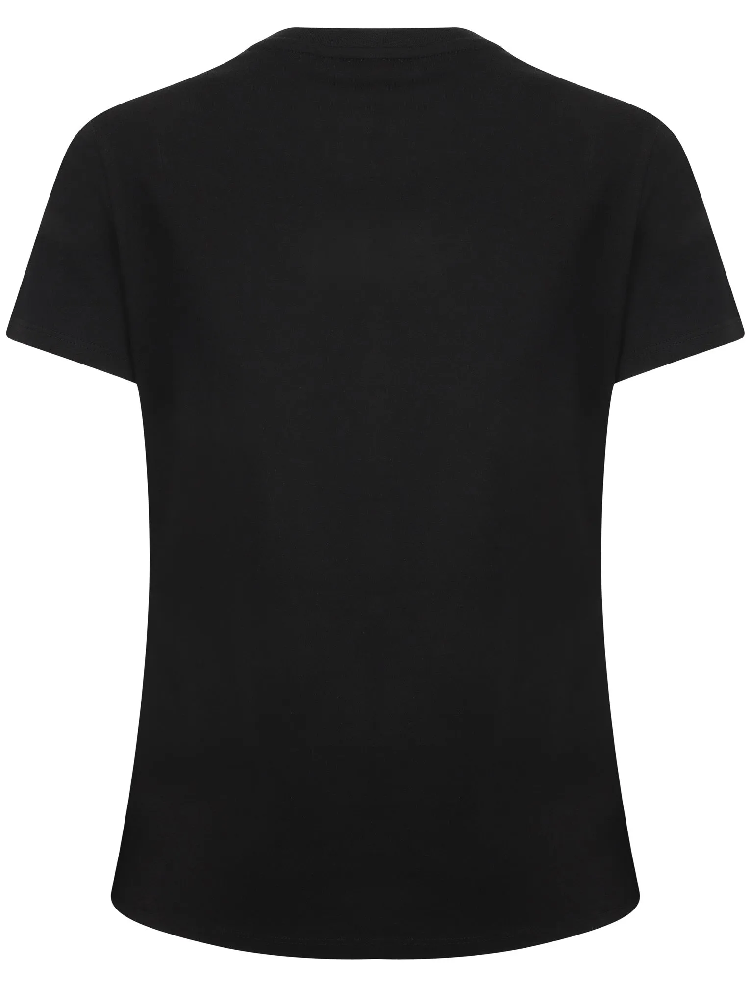 Womens Motif Cotton Crew Neck T-Shirt In Jet Black - Tokyo Laundry