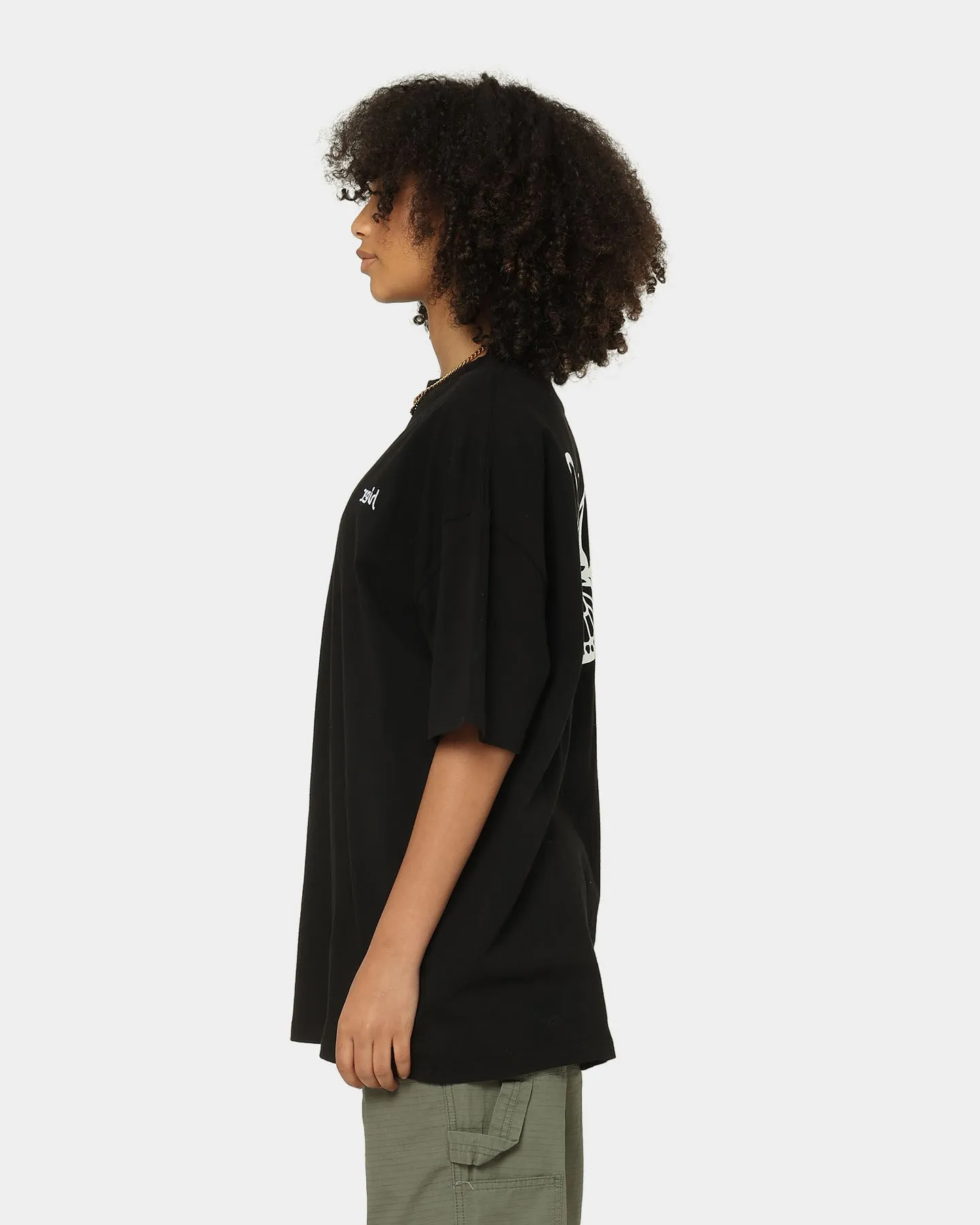 X-Girl Women's Butterfly Short Sleeve T-Shirt Black